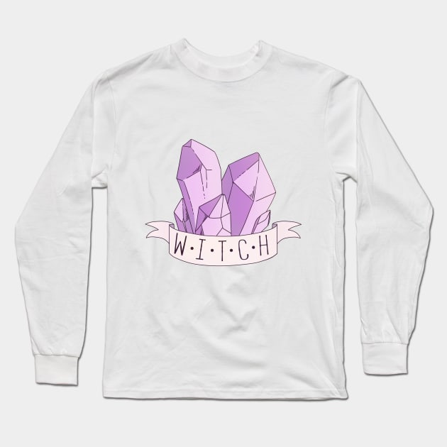 WITCH - Crystals Long Sleeve T-Shirt by AstralArts